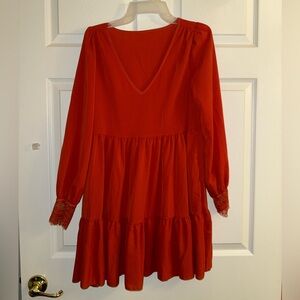 Burnt orange fall dress from Sheen size extra small lace wrist area